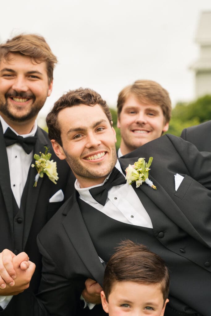 A groom with his groomsmen