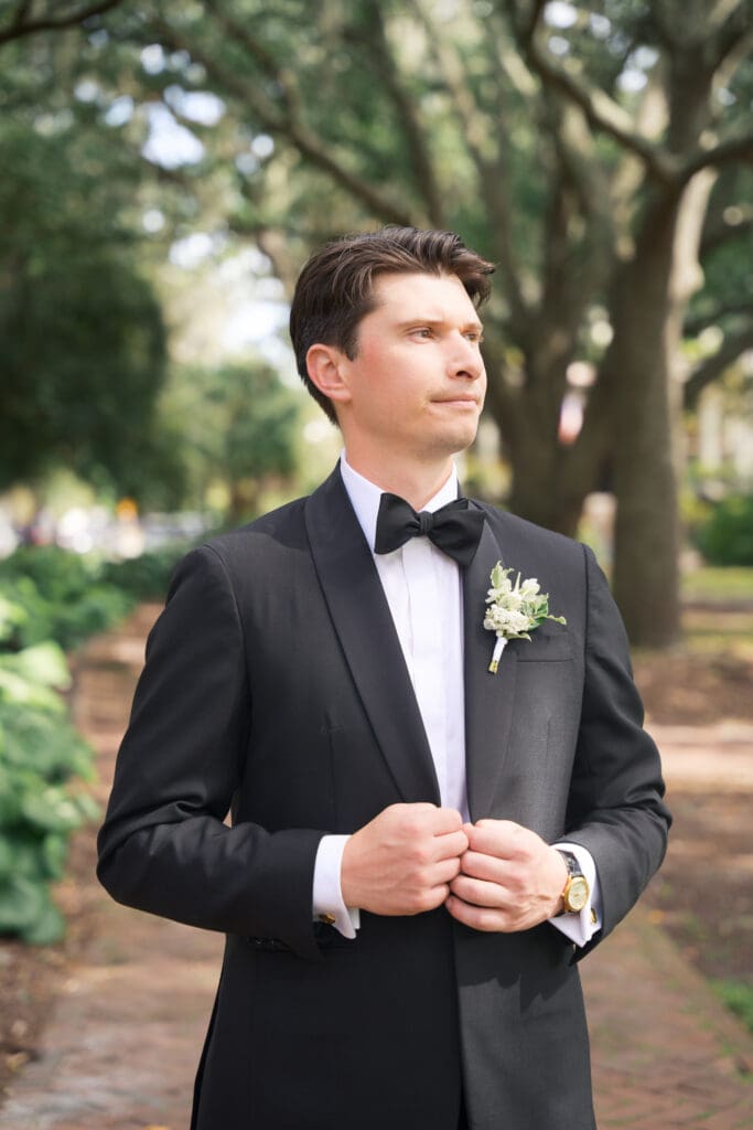 a groom preparing for his wedding day